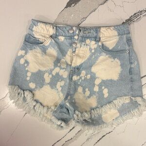 Wild Fable Tie-Dye Blue and Cream Jean Shorts
